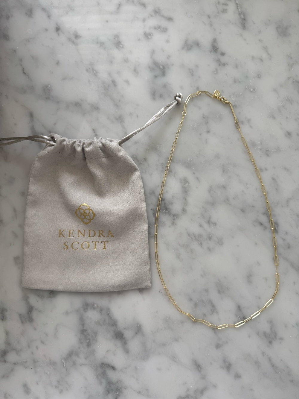 Kendra Scott Gold Paperclip Chain Necklace